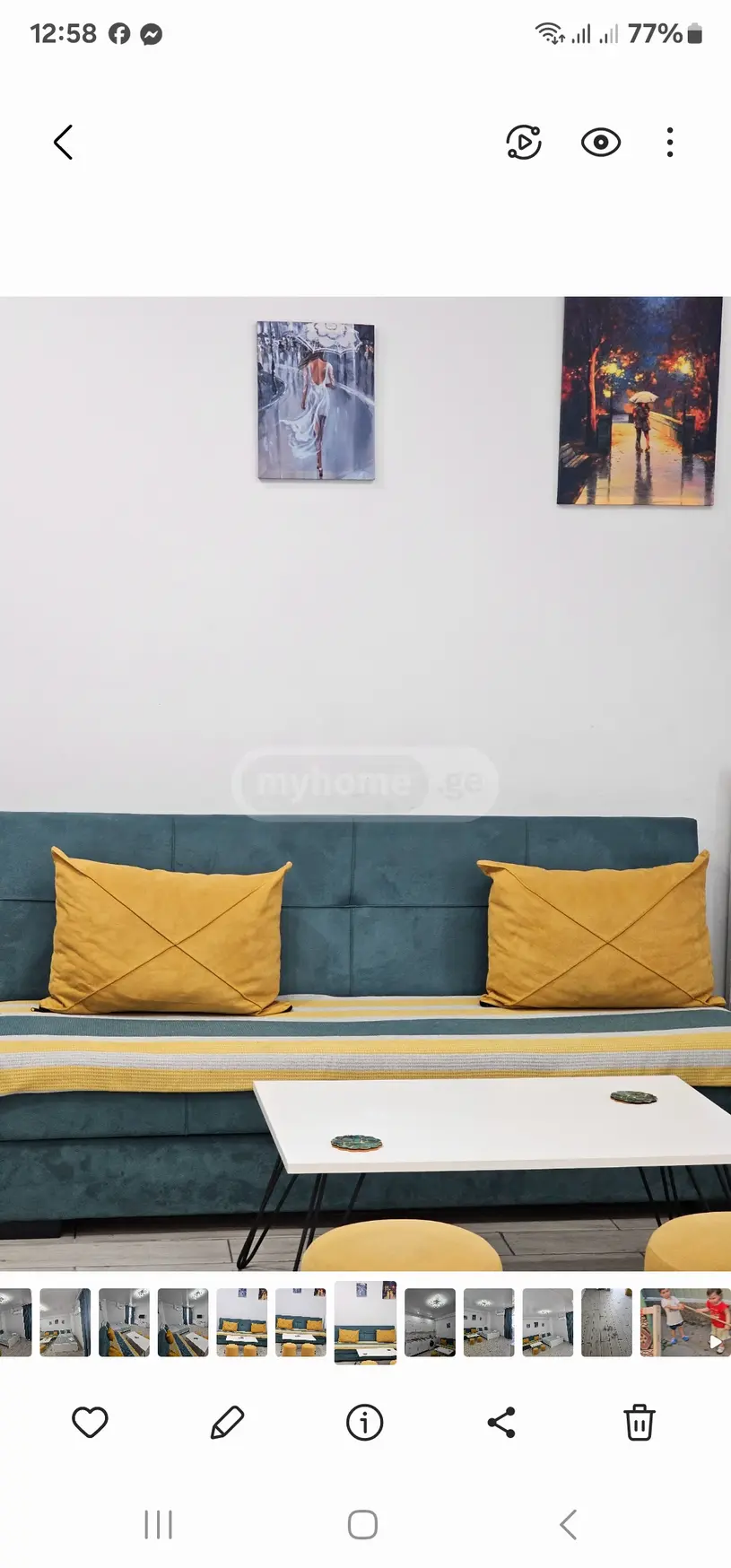 1 Room Apartment Daily Rent In Samgori view 2