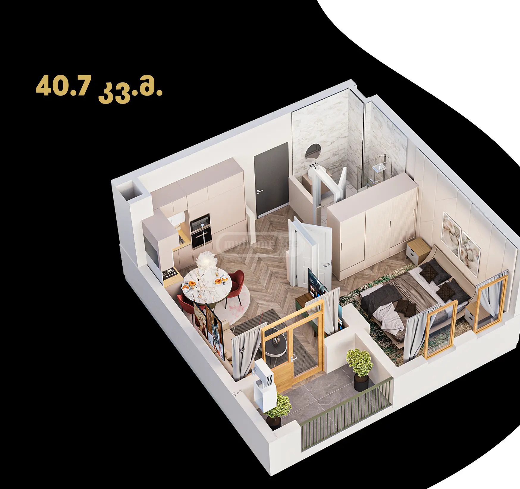 2 Room Apartment For Sale view 2