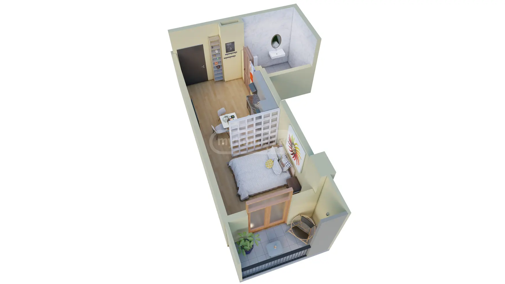 1 Room Apartment For Sale view 9