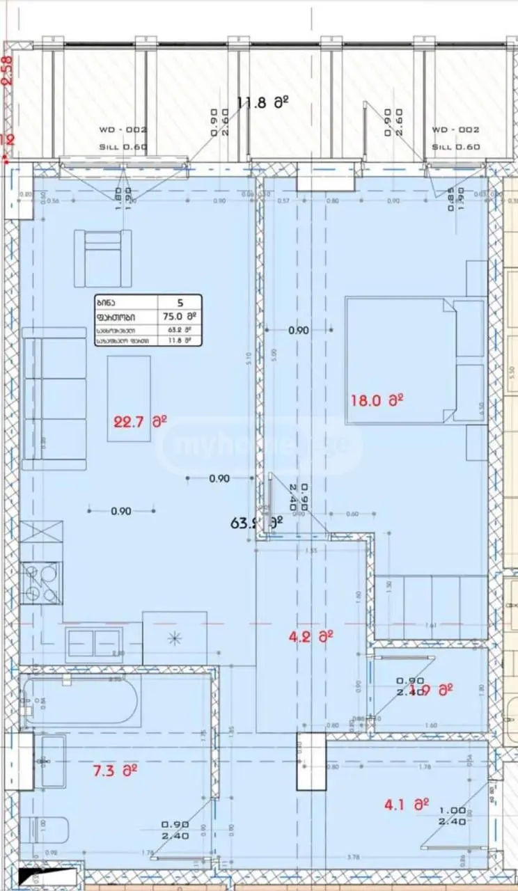 2 Room Apartment For Sale view 4