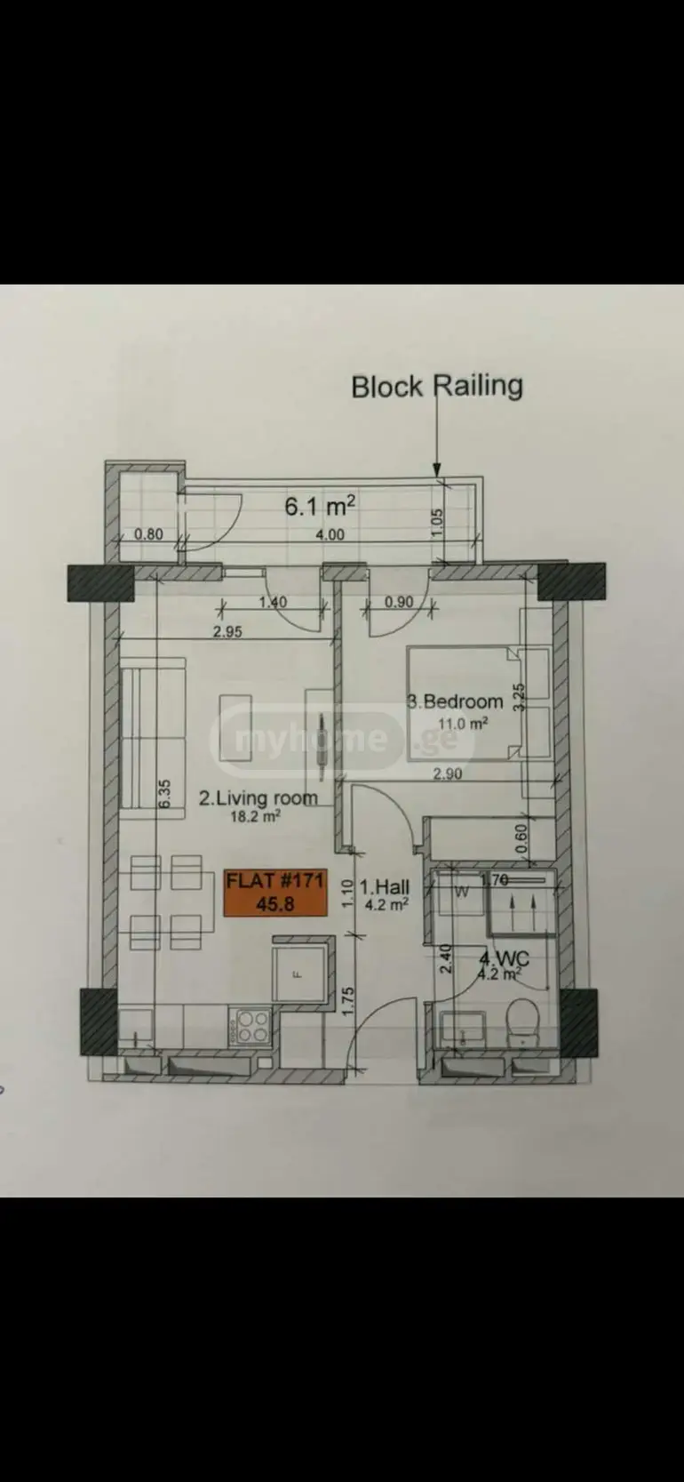2 Room Apartment For Sale view 12