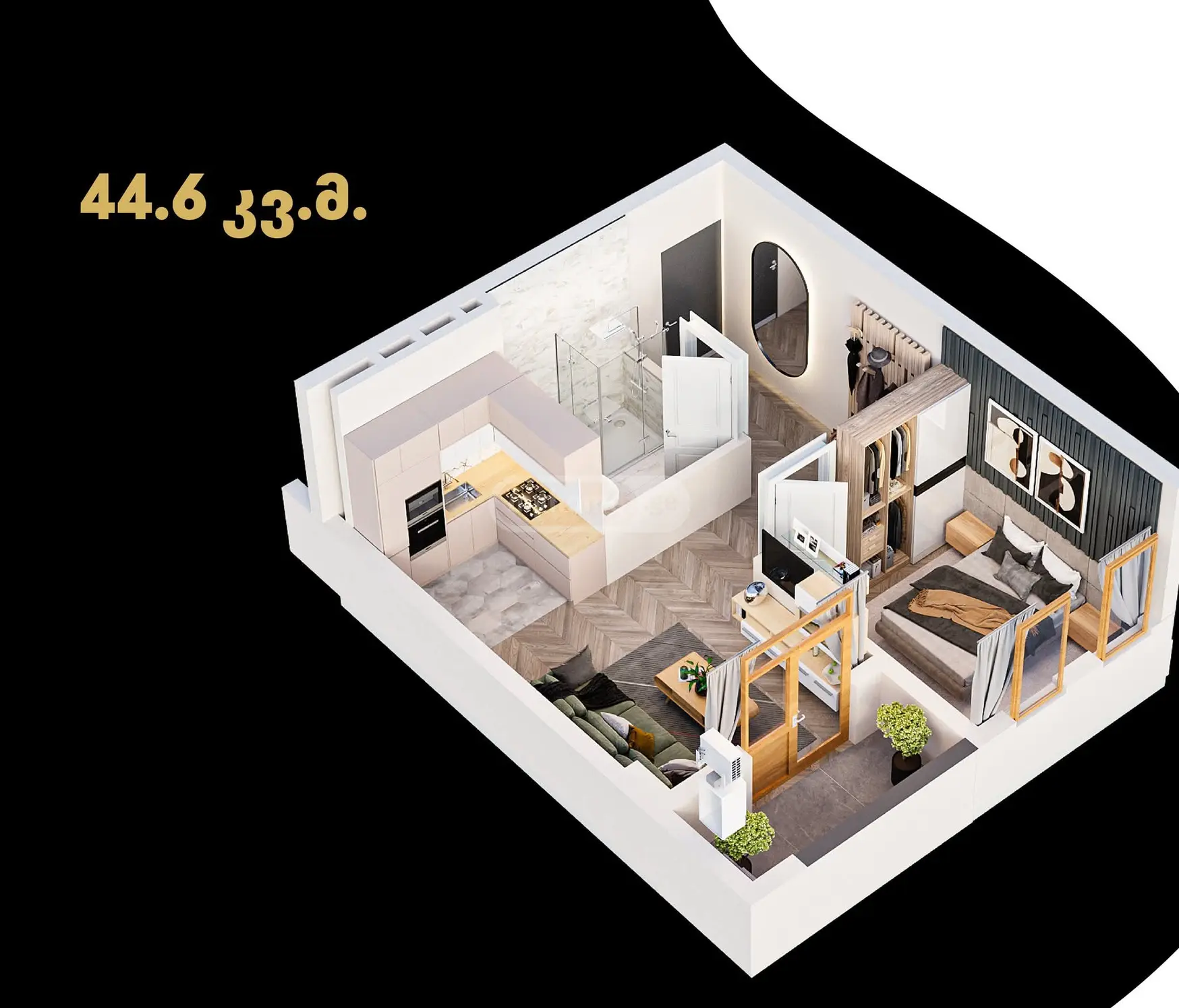 2 Room Apartment For Sale view 3