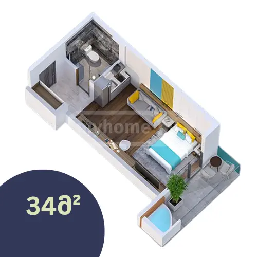 1 Room Apartment For Sale view 1