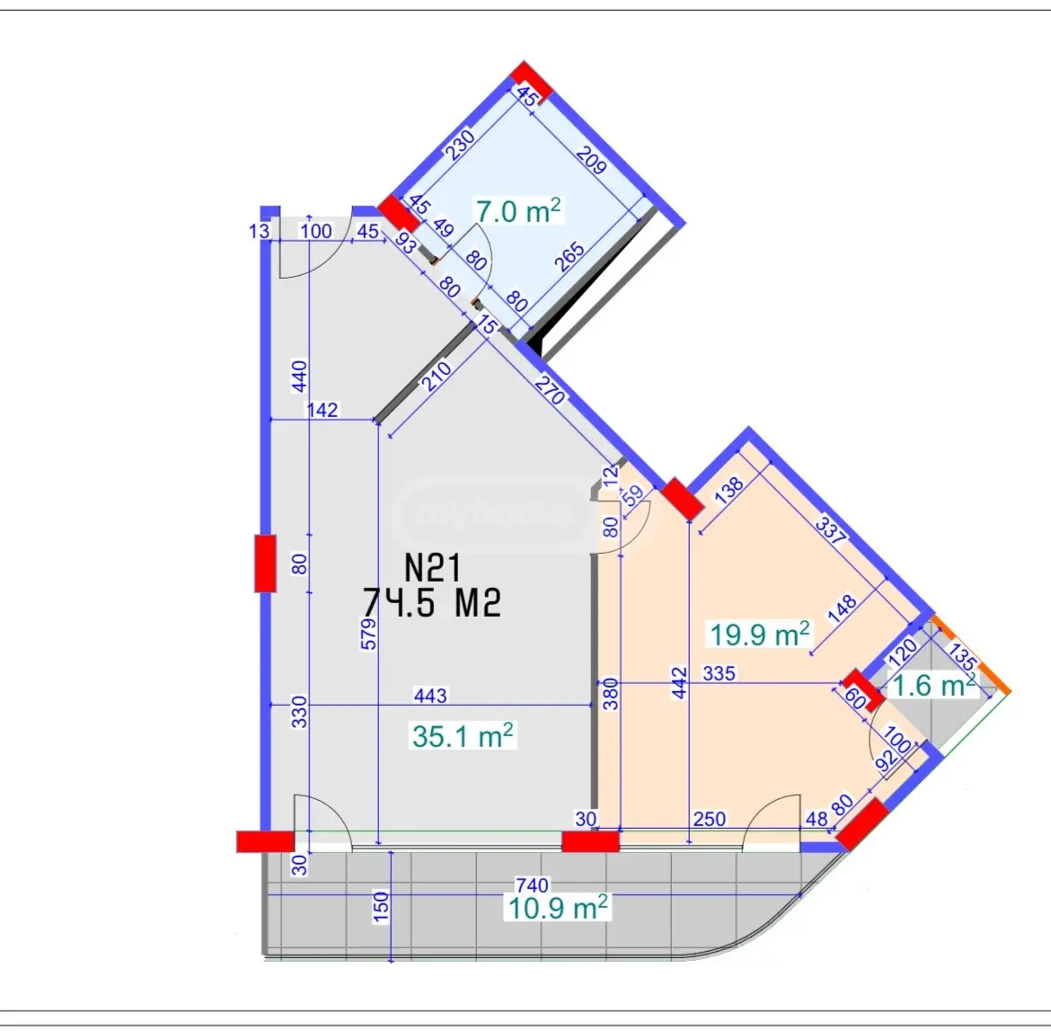 2 Room Apartment For Sale view 9