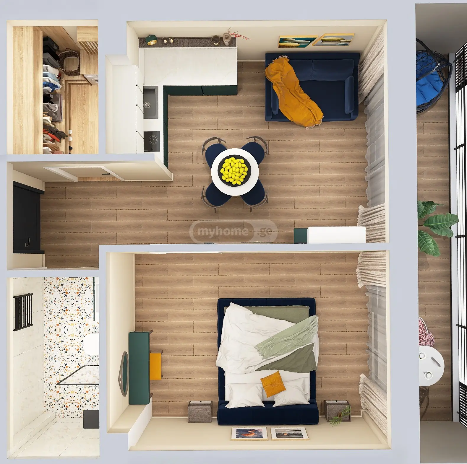 1 Room Apartment For Sale view 9