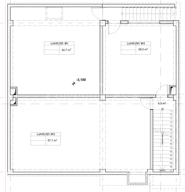 Part Basement Commercial Area For Sale In Tbilisi view 2