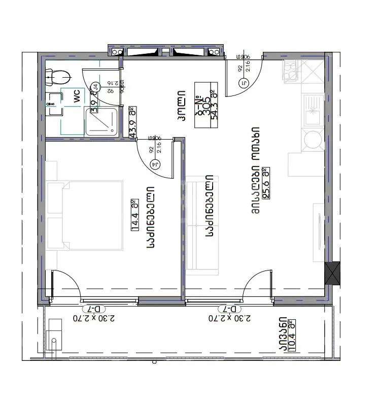 2 Room Apartment For Sale view 2