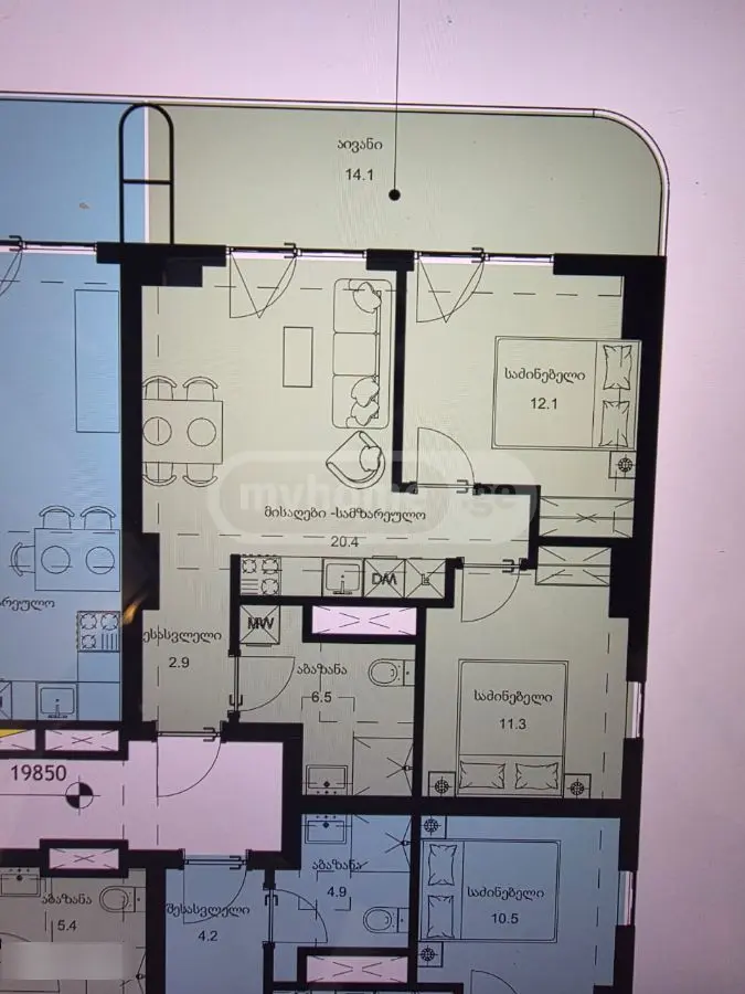 3 Room Apartment For Sale view 2