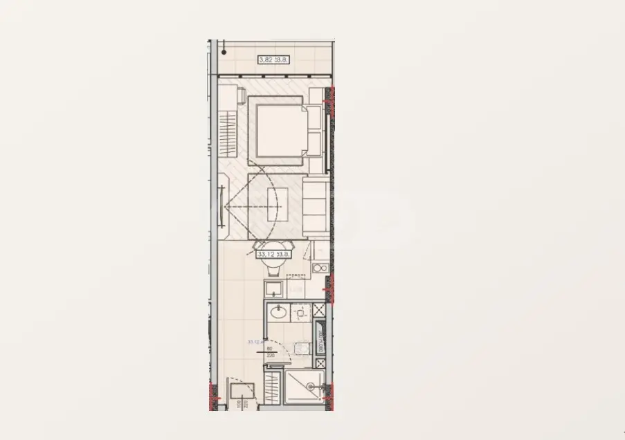 1 Room Apartment For Sale view 1