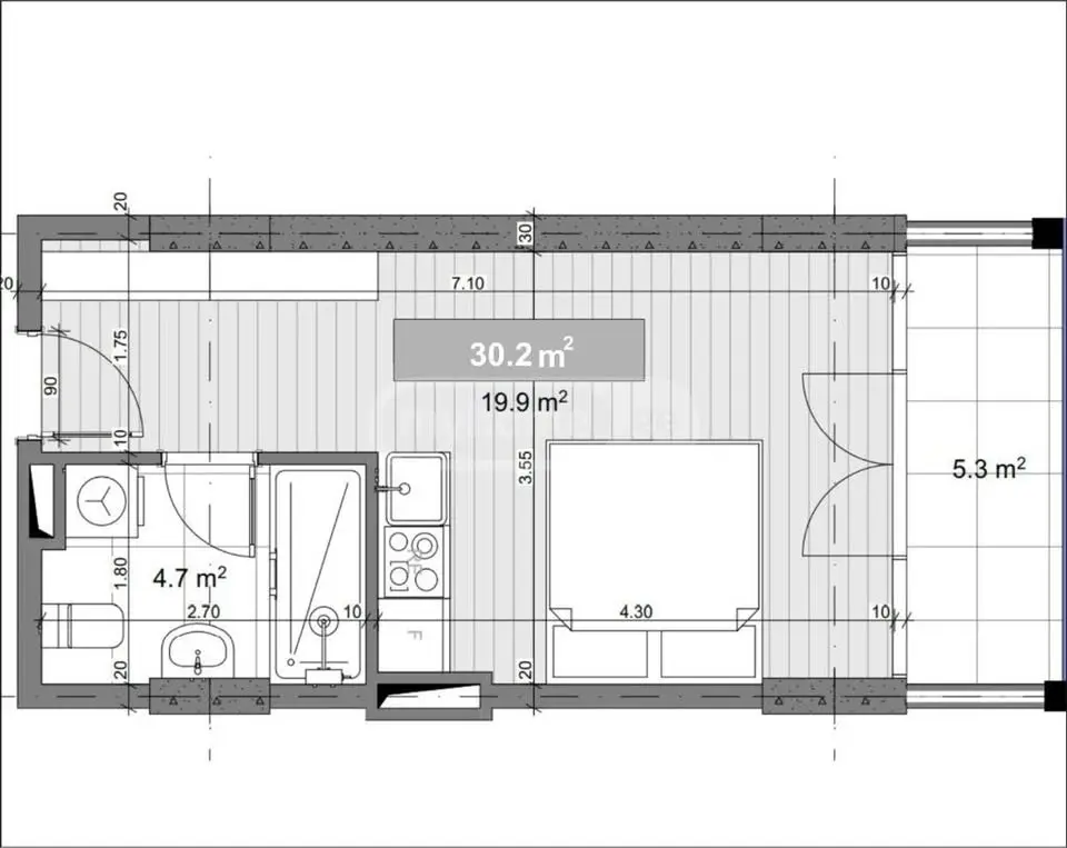 1 Room Apartment For Sale view 9