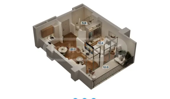 2 Room Apartment For Sale view 2