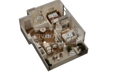 3 Room Apartment For Sale view 1