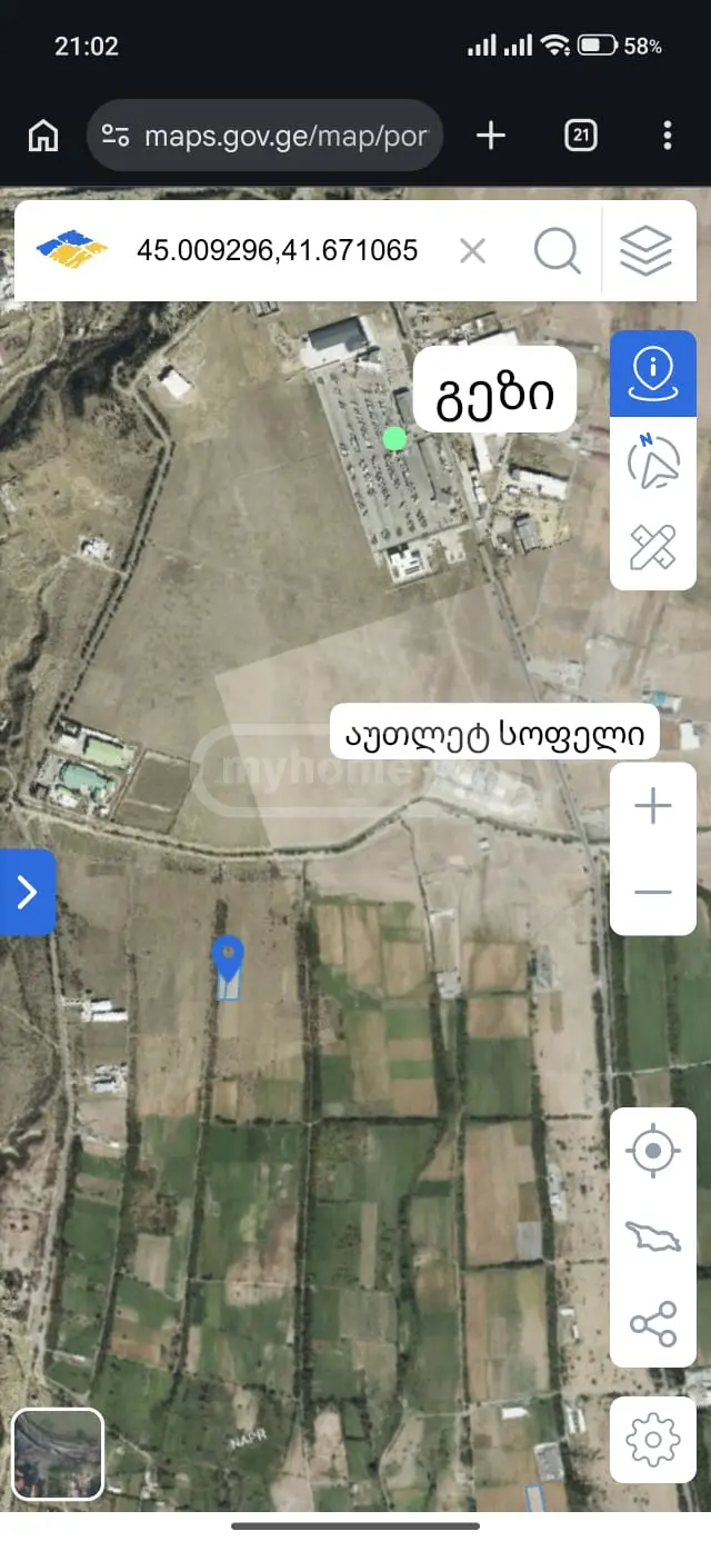 იყიდება Commercial Plot In Gamarjveba, In Gardabani Municipalityში view 1